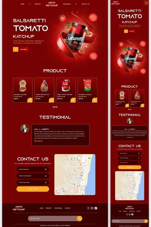 tomato ketchup ecommerce wordpress website design