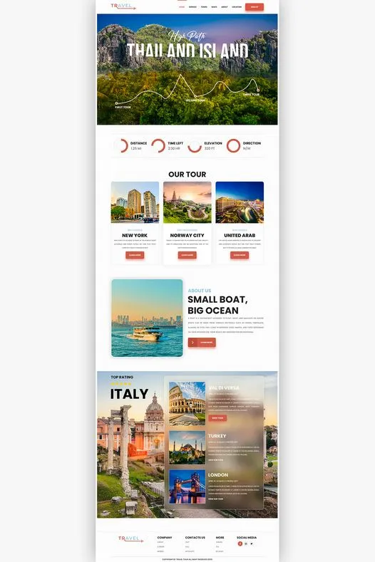 tour agency wordpress website design